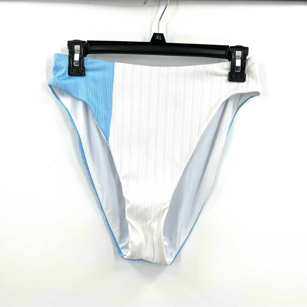 SOLUNA Swim Bikini Bottom Sz. L blue/white